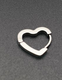 Fashion Taoxin Steel Color Titanium Steel Geometric Love Ear Ring