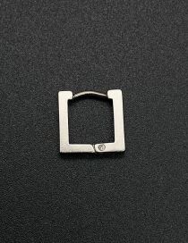 Fashion Square Steel Titanium Steel Geometric Square Ear Ring