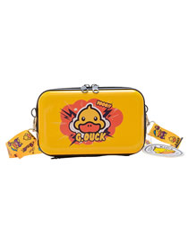 Fashion Alphabet Duck Head Pvc Little Yellow Duck Cartoon Messenger Bag