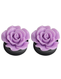 Fashion Purple 25mm Acrylic Flower Piercing Ear Expansion