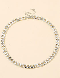 Fashion Silver Metal Geometric Chain Necklace