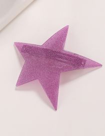 Fashion Shiny - Pink Acetate Pentagram Hair Clip