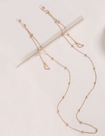 Fashion Wings - Gold Titanium Steel Geometric Bead Chain Wings Glasses Chain