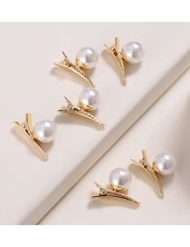 Fashion Gold Metal Pearl Hair Clip Set