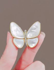 Fashion Butterfly Brooch Alloy Diamond Diamond Frither Butterfly Brooch