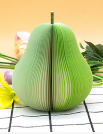 Fashion Green Pear Vegetable And Fruit Note Pad