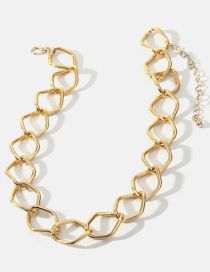 Fashion 8# Alloy Openwork Geometric Chain Necklace
