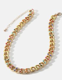 Fashion 10# Alloy Geometric Drip Chain Necklace