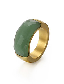 Fashion 35# Titanium Half Bound Geometric Ring
