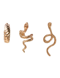 Fashion Gold Alloy Geometric Snake Earring Set
