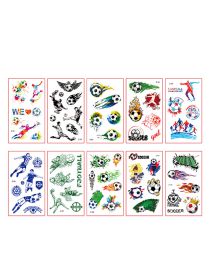 Fashion Football Tattoo Stickers 10 Styles 10 Batches Paper Football Tattoo Stickers