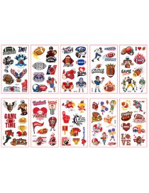 Fashion Rugby Tattoo Stickers 10 Styles 10 Batches Paper Football Tattoo Stickers
