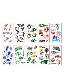 Fashion Football Tattoo Stickers 10 Styles 10 Pieces Paper Football Tattoo Stickers