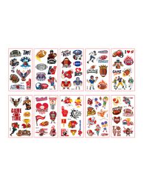 Fashion Rugby 10 Models 10 Pieces From The Batch Paper Football Tattoo Stickers