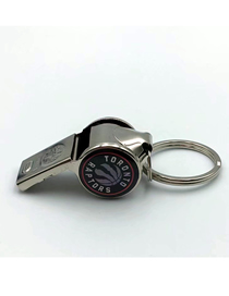 Fashion 15 Metal Print Whistle Keychain
