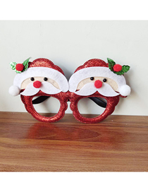 Fashion Pair Of Santa Glasses Cotton Santa Glasses