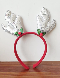 Fashion Silver Antler Headband Cotton Christmas Elk Headband