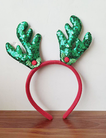 Fashion Green Antler Headband Cotton Christmas Elk Headband