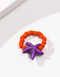 Fashion Orange Beaded Zhuhai Ring