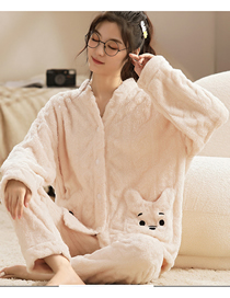 Pijama De Franela Polar Con Abertura De Oso