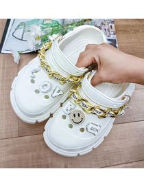 Fashion Chain Word Smiley Three-dimensional Letter Smiley Chain Diy Shoe Buckle