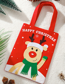Fashion 25 Cartoon Elk Tote Bag Christmas Brushed Apple Bag