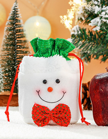 Fashion 26 Snowman Apple Bag Christmas Non Woven Candy Bag