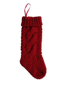 Fashion Fuchsia Trumpet Wool Knit Wall Decoration Christmas Socks