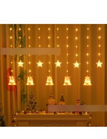 Fashion Bell Warm Color 100 Leather Wire Lamp Hachigong Can Usb (with Remote Control) Leather Cord Christmas Curtain Lights (charged)
