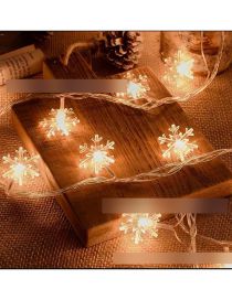 Fashion Snowflake Warm White 3 Meters 20 Lights (battery Model) Christmas Snowflake Lights (charged)