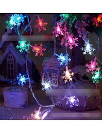 Fashion Snowflake Color 6 Meters 40 Lights (battery Model With Flashing) Christmas Snowflake Lights (charged)