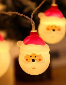 Fashion 1.5 Meters 10 Lights Warm Battery Plastic Santa Claus String Lights (electric)