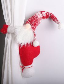 Fashion Faceless Hugging Curtains With White Feet Fabric Christmas Faceless Elderly Curtain Buckle