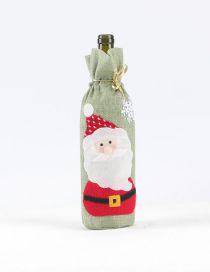 Fashion Old Man's Sackcloth Wine Set Christmas Burlap Wine Set