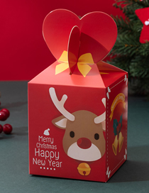 Fashion Red Elk (10 Pieces) Christmas Candy Gift Box