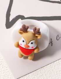Fashion 16# Plastic Resin Christmas Elk Ring