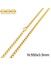 Fashion 29# Titanium Steel Geometric Box Chain Jewelry With Chain