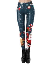 Fashion 5# Christmas Print Leggings