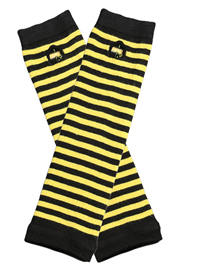 Fashion Yellow+black/stripes 23 Polyester Stripe Fingerless Arm Cover