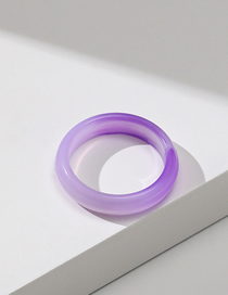 Fashion J05 Two-color Purple Resin Geometric Round Ring