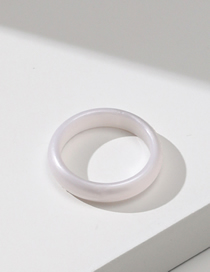 Fashion J05 White Resin Geometric Round Ring