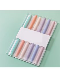 Fashion Round Box - Qingyan Salt Series Plastic Solid Color Double-ended Marker