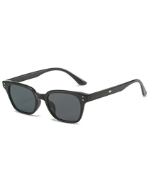 Fashion Black Frame Grey Sheet Square Frame Sunglasses