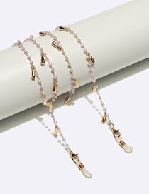 Fashion Gold Metal Drop Fringe Pearl Glasses Chain