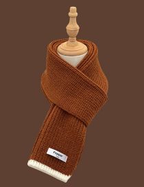Fashion Peppe #caramel Labelled Wool Knitted Scarf