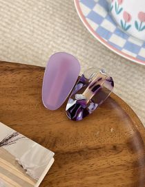 Fashion B Purple Color Two-piece Set Acetate Drop Hair Clip Set