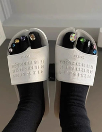 Fashion Ordinary Black Socks (drill Random Color) Acrylic Diamond Geometric Manicure Socks