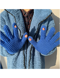 Fashion Klein Blue (upgrade) Wool Knit Touch Screen Gloves