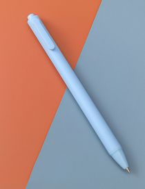 Fashion Blue Plastic Solid Color Pressing Gel Pen