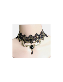 Fashion 3# Geometric Diamond Chain Fringe Lace Necklace